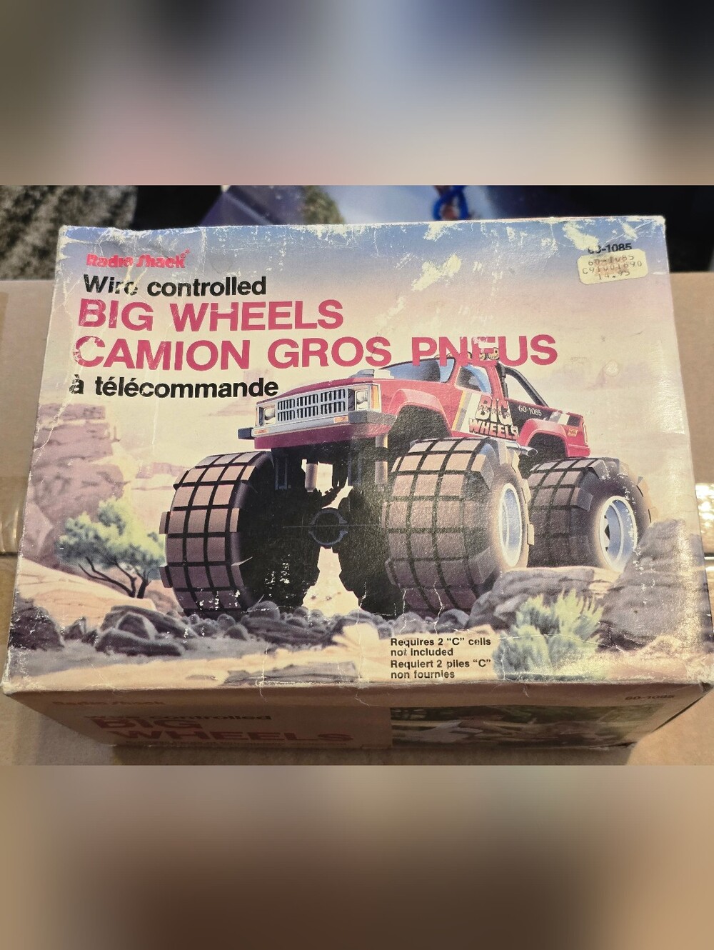 Radio Shack Wire Controlled Big Wheels Truck Vintage 1980's
